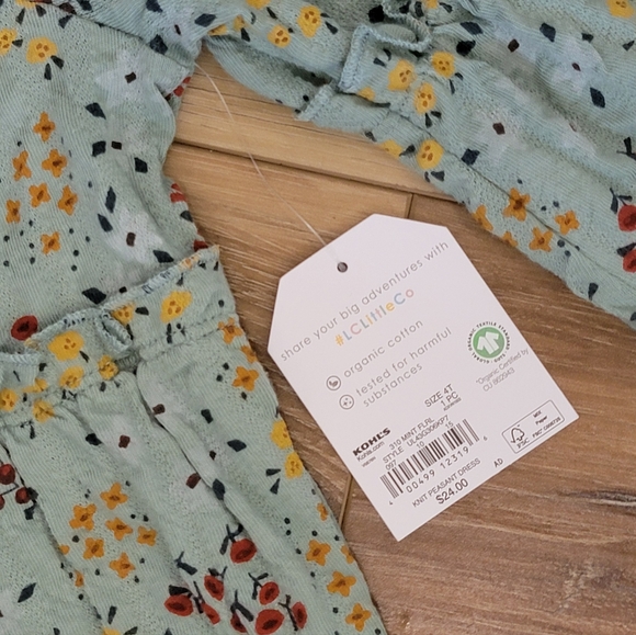 Lauren Conrad Girls Floral Long Sleeve Dress, 4T, NWT - Picture 7 of 7